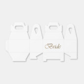 花嫁の白と金ゴールドの書道エレガント フェイバーボックス (折り畳みなし)