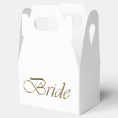 花嫁の白と金ゴールドの書道エレガント フェイバーボックス (オープン)