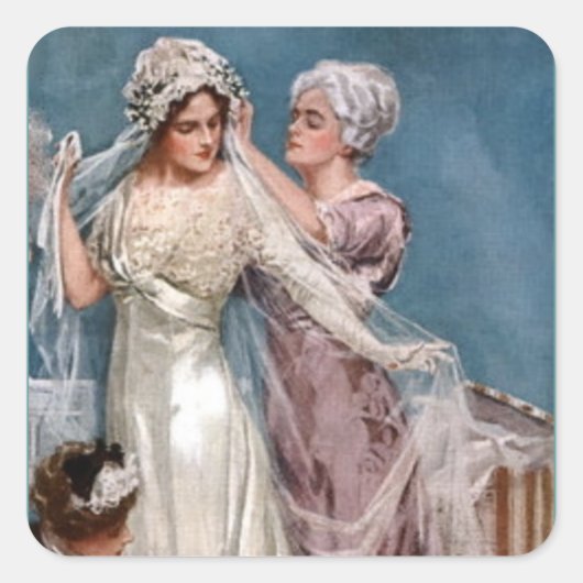 花嫁の着付け スクエアシール (正面)