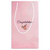 花嫁の着物を着た結婚未来の夫人 スモールペーパーバッグ (裏面)