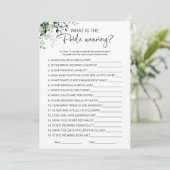 花嫁の着用ブライダルシャワーゲーム 招待状 (スタンド正面)