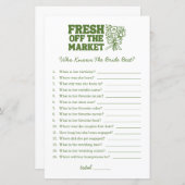 花嫁の知り合い最高のブライダルグリーンシャワーゲーム (正面/裏面)