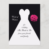 花嫁の知恵の言葉ポストカード – ブライダルガウン アドバイスカード (正面)