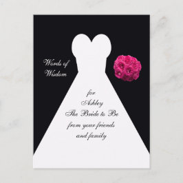 花嫁の知恵の言葉ポストカード – ブライダルガウン アドバイスカード