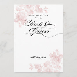 花嫁の知恵の言葉 |ブライダルシャワー 招待状