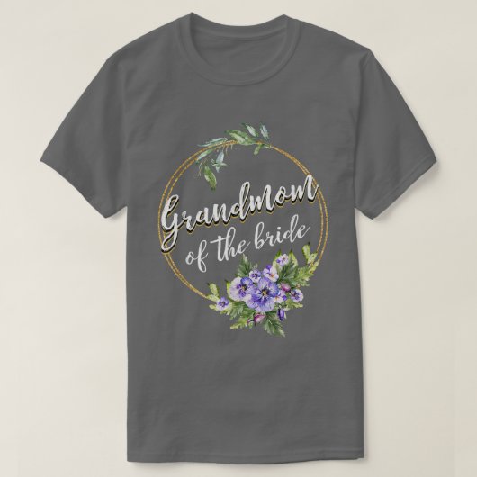 花嫁の祖母のウェディング ブライダル シャワー 祖母 Tシャツ (デザイン正面)