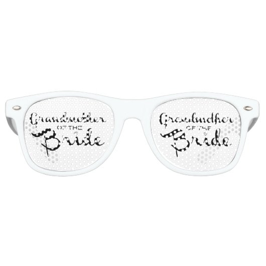 花嫁の祖母ブラックオンホワイト レトロサングラス (正面)