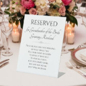 花嫁の祖母救が席 台座サイン