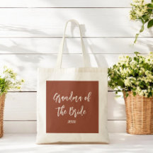 花嫁の祖母 テラコッタ ブラウン トートバッグ