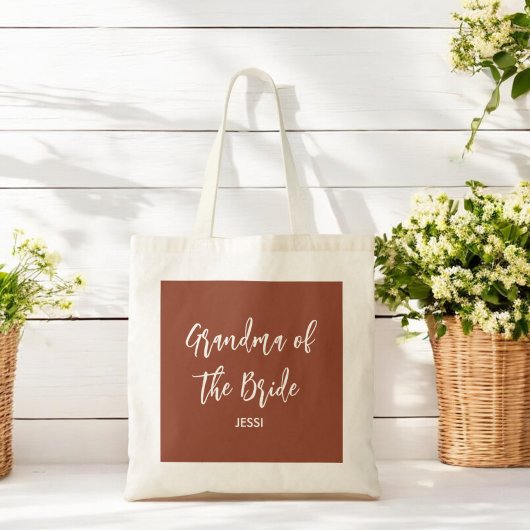 花嫁の祖母 テラコッタ ブラウン トートバッグ