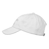 花嫁の祖父のシックなピンクホワイトウェディング 刺繍入りキャップ (左)