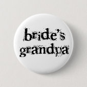 花嫁の祖父の黒の文字 缶バッジ (正面)