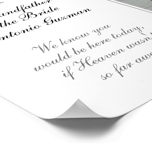 花嫁の祖父メモリアルフォトウェディング ポスター (角)