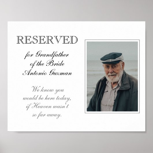 花嫁の祖父メモリアルフォトウェディング ポスター (正面)