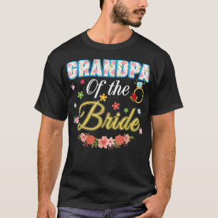 花嫁の祖父 ウェディングパーティー 家族 花 輪 Tシャツ