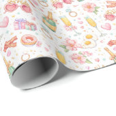 花嫁の祭典 - 水彩パーティーデザイン ラッピングペーパー (ロールコーナー)