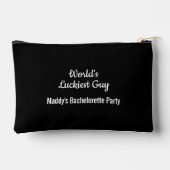 花嫁の笑顔を守る!面白い新郎の顔 ブライダルシャワー アクセサリーポーチ (裏面)