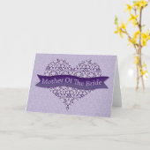 花嫁の紫の母 カード (黄色い花)