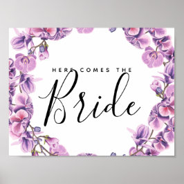 花嫁の紫色の花来の植物学 ポスター