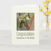 花嫁の結婚おばあちゃん カード (黄色い花)