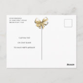 花嫁の結婚ガウンのドレスのブライダルシャワーの招待 ポストカード (裏面)