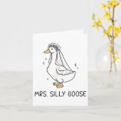 花嫁の結婚ガチョウ間抜けが緩い カード (黄色い花)