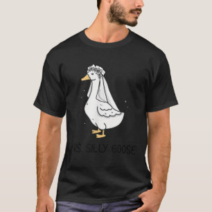 花嫁の結婚ガチョウ間抜けが緩い Tシャツ