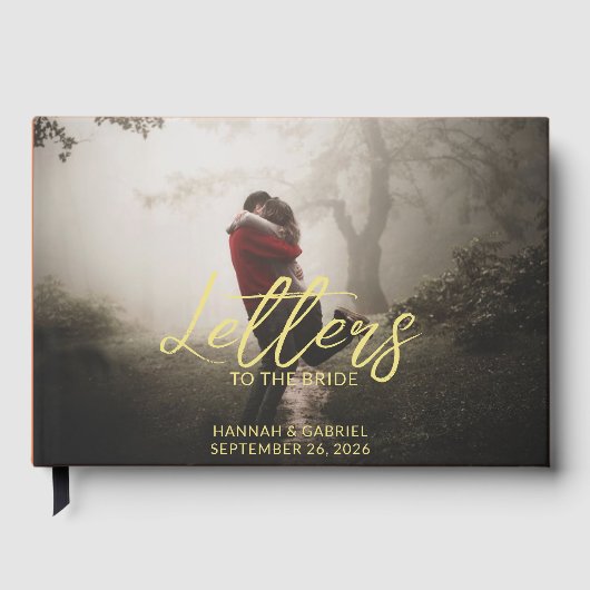 花嫁の結婚ゲストブックへの写真の手紙の追加 ゲストブック (正面)