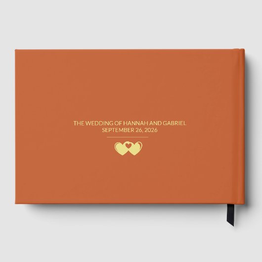 花嫁の結婚ゲストブックへの写真の手紙の追加 ゲストブック (裏面)