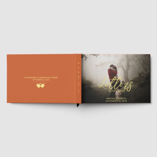 花嫁の結婚ゲストブックへの写真の手紙の追加 ゲストブック (全面)