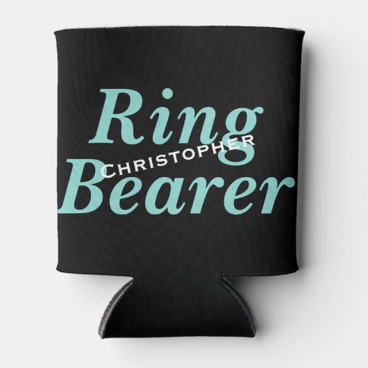 花嫁の結婚ブライダルパーティは私のリングや輪ベアラ 缶クーラー (正面)