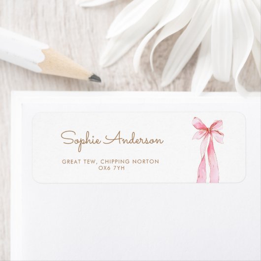 花嫁の結婚前お披露目パーティーの住所 ラベル (インサイチュ)