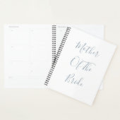 花嫁の結婚式のギフトのお願いの埃っぽい青い母 プランナー手帳 (ディスプレー)