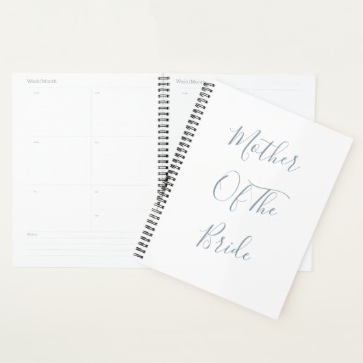 花嫁の結婚式のギフトのお願いの埃っぽい青い母 プランナー手帳 (ディスプレー)