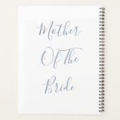 花嫁の結婚式のギフトのお願いの埃っぽい青い母 プランナー手帳 (裏面)