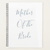 花嫁の結婚式のギフトのお願いの埃っぽい青い母 プランナー手帳 (正面)