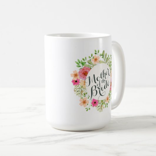 花嫁の結婚式のクラシックのマグのエレガントな母 コーヒーマグカップ (正面右)