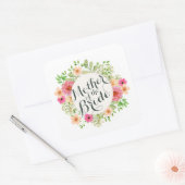 花嫁の結婚式のステッカーのシールの母 スクエアシール (封筒)