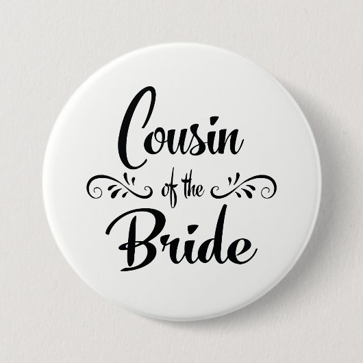 花嫁の結婚式のリハーサルの夕食のいとこ 缶バッジ (正面)