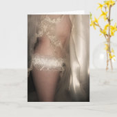 花嫁の結婚式の招待状のガーター カード (黄色い花)