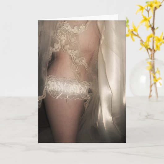 花嫁の結婚式の招待状のガーター カード (黄色い花)