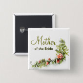 花嫁の結婚式ボタンの母 缶バッジ (正面&裏面)