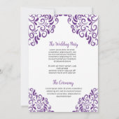 花嫁の結婚式扇子プログラムテンプレート 招待状 (裏面)