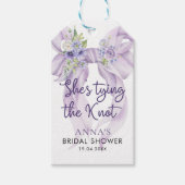 花嫁の結婚式準備 シャワーリリックの弓 ギフトタグ (正面)