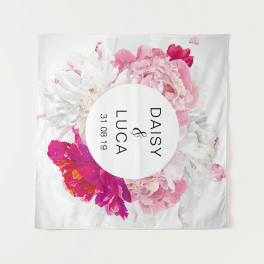 花嫁の結婚式背景タペストリー写真撮影ブース タペストリー (正面(横))