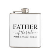 花嫁の結婚披露宴のカスタム父 フラスク (正面)