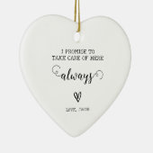 花嫁の結婚披露宴の母はハートを好む セラミックオーナメント (右)