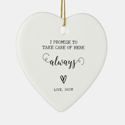 花嫁の結婚披露宴の母はハートを好む セラミックオーナメント (右)