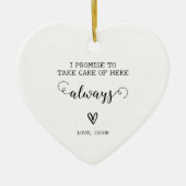 花嫁の結婚披露宴の母はハートを好む セラミックオーナメント (正面)