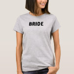 花嫁の結婚披露宴 Tシャツ<br><div class="desc">ウェスタンサドル花嫁ウェディングパーティーTシャツ。</div>